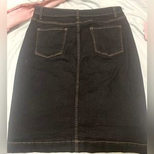 Main Street exchange black jean skirt